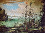 Kxstenlandschaft mit Hafen